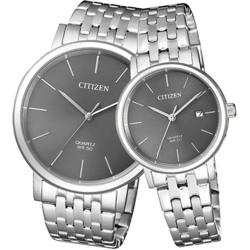 Reloj Pareja Grabados 61054 Citizen 61061 Quartz Original Color del fondo Gris