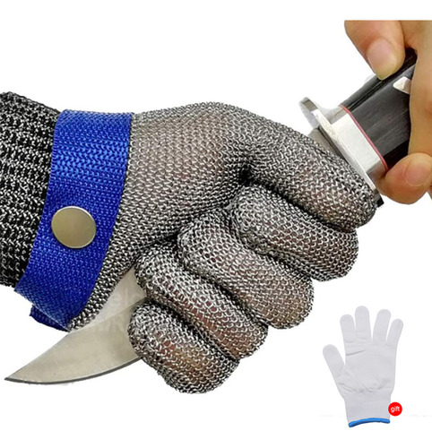 Guantes De Carnicero De Acero Inox. Resistente A Cortes Xl