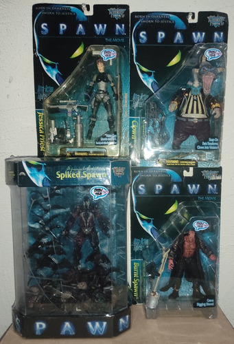 Mcfarlane Toys Spawn The Movie,spiked Y Burnt, Clown & Jessi