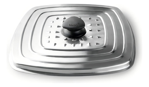Tapa Multiusos Cuadrada, Acero Inoxidable, Para Grill Ibili Color Plateado Cuadrada
