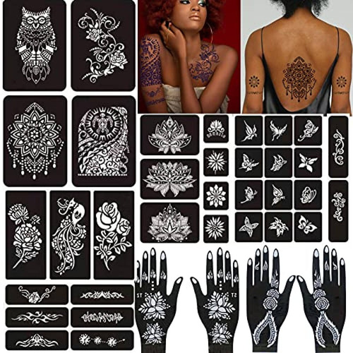 Tinta Para Tatuaje Henna Tattoo Stencil Mujeres Grandes Plan