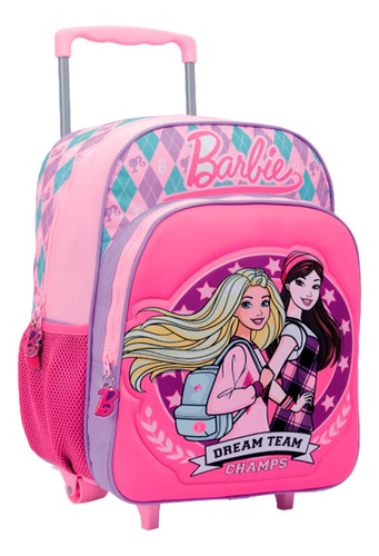 Mochila Barbie Carro 16 Pulgadas Primaria Original Scarlet