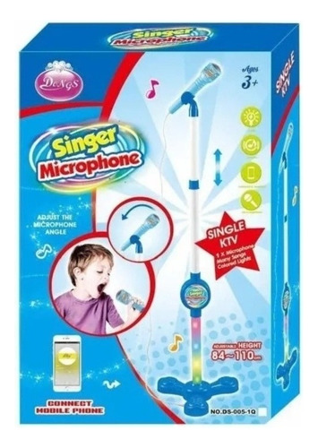 Micrófono Karaoke Pedestal Conexión Teléfono Mp3 Niños