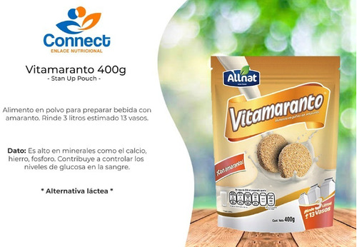 Allnat Alimento En Polvo Tipo Leche, Con Amaranto