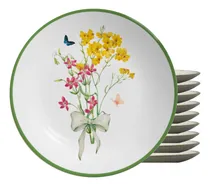 Comprar Jg 10 Prato Sobremesa Jardim Campestre Cerâmica Alleanza