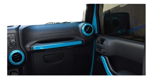 18 X Decoración Interior Acento Trim Kits Luz Azul Para Jeep