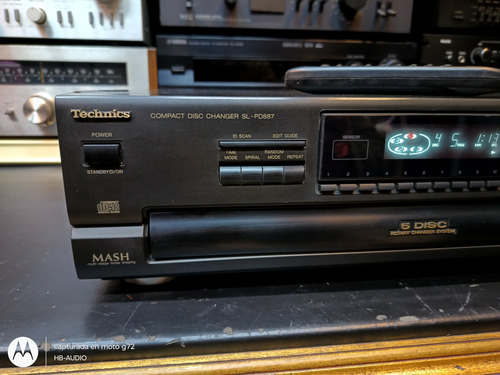 Compactera Cd Player 5 Cd Technics Sl-pd887 Lee Todo Hbaudio Negro (Usado)