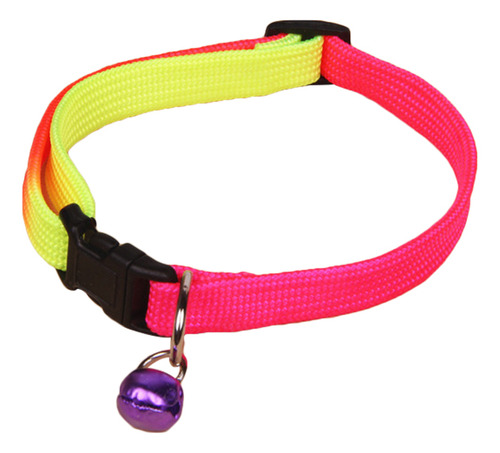 Collar Arcoíris Con Campana Pequeña Para Mascotas, Gatos Y P