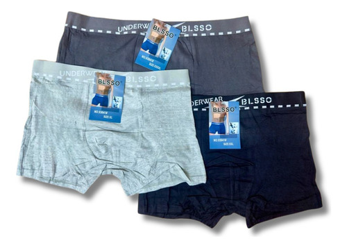 X3 Boxers De Hombre Talle Especial Liso Xl-4xl Con Elastico