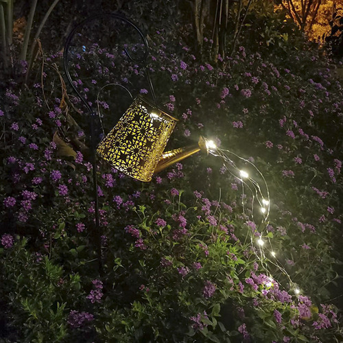 Regadera Solar Con Luces Para Decoración De Jardín, Regadera