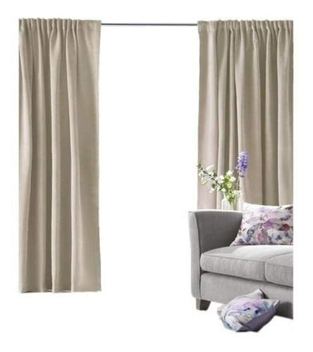 Imagen 1 de 2 de Cortinas Blackout Vinilica,rustica,textiles (2 Paños)fabrica