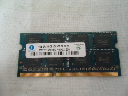 Memória Notebook Ddr3 4gb (563), Teikon 2rx8 10600s (Usado)
