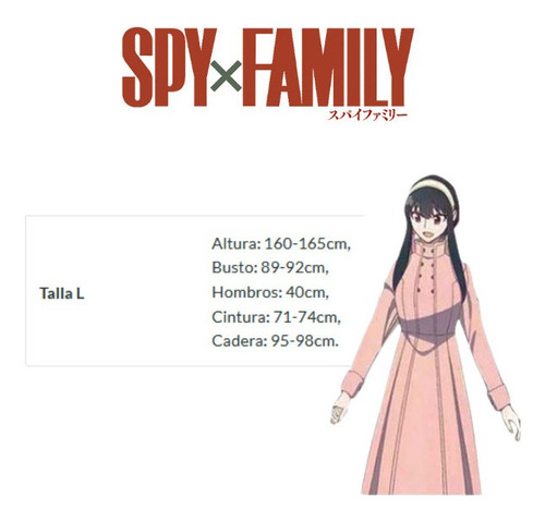 Imagen 5 de 9 de Yor Forger Abrigo Cosplay Spy X Family Traje Rosado