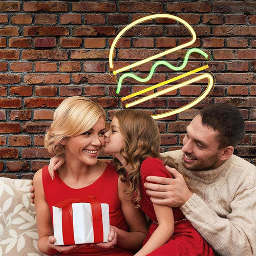Aplicable A Luces De Letreros De Neón De Hamburguesa Para
