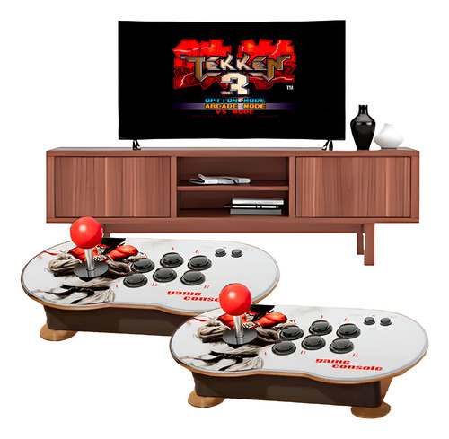 Kit 2 Controle Arcade Fliperama Com 15.000 Jogos
