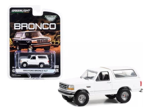 Greenlight 1:64 1993 Ford Bronco Xlt Cerrada Blanco Clásico 