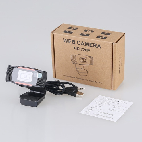 Imagen 5 de 7 de Webcam Hd (720p) Usb + Jack 3.5 Mm Cámara Hd Con Micrófono