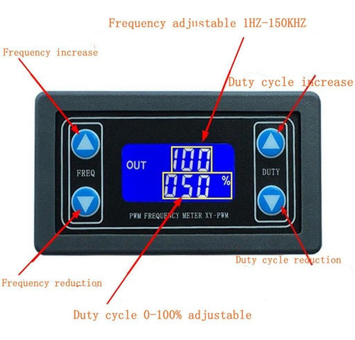 Ciclo De Trabajo De Frecuencia De Pulso Pwm Ajustable Del