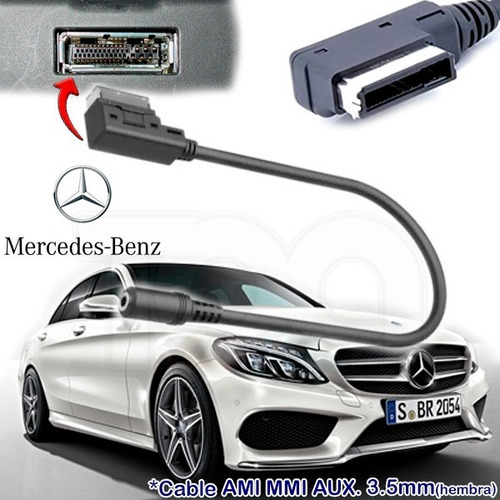 Cable Aux Interfaz 3.5mm Mercedes Benz Ami Mmi Audio Hembra