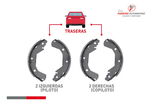 Jgo Zapatas Traseras Chevrolet Sonic 1.8 2012 2013