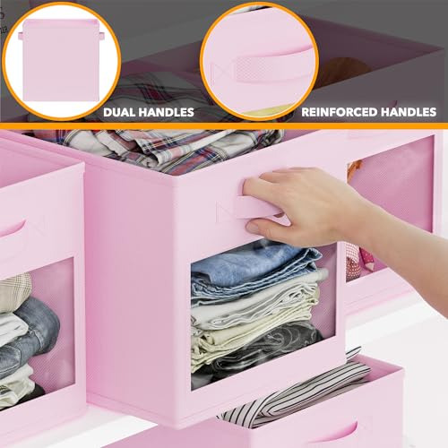 Cubos De Almacenamiento Con Ventanas Juego De 6 28 Cm Color
