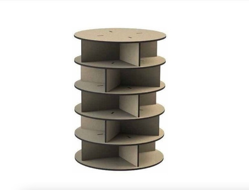 Vector 3d Mueble Redondo Decorativo Corte Láser Cnc Z066