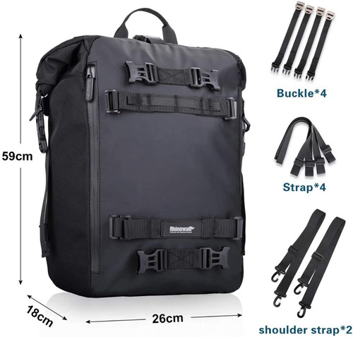 Imagen 4 de 10 de Mochila Maleta Impermeable Moto 20 Litros Modular