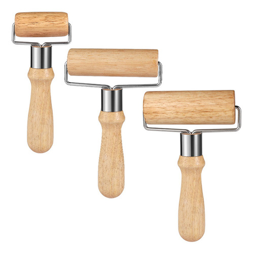 2 Rodillos De Madera Para Amasar, 5 Rodillos Manuales En For