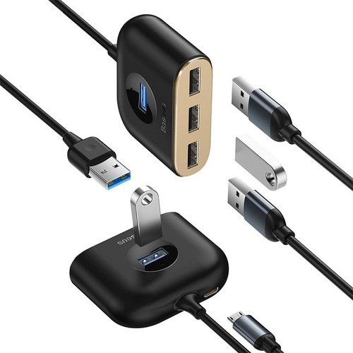 Hub Usb 3.0 Baseus Windows Macbook 4 Portas 5gbps Alimentado