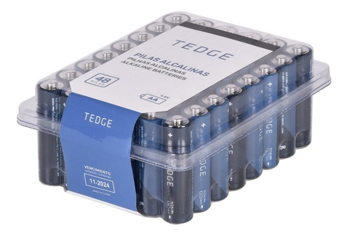 Pilhas Alcalinas Aa Pacote C/ 48 Unidades Tedge