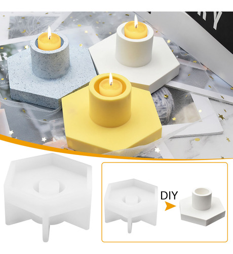 Molde De Vela De Yeso Con Varilla Hexagonal H, Varilla Larga
