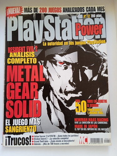 Revista Playstation Power Portada Metal Gear Solid 1998