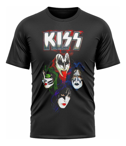 Remera Rock Kiss 100/algodon  Dtf#2809