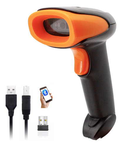 Lector Codigo de Barras Inalámbrico Lector Qr F6B Bluetooth 2D Scanner 127v color Negro