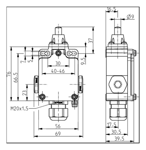 Chave Fim De Curso Steute Eex 355 S 1o/1s 6a 250v Ac-15