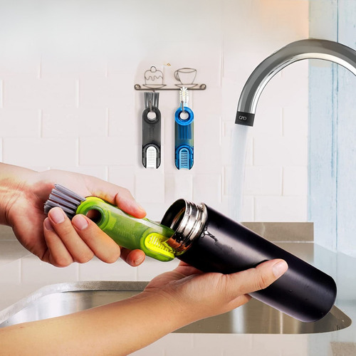 Cepillo Multi - Limpieza 3 En 1 Trastes Vasos Hogar Cocina