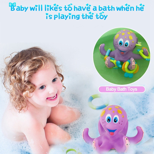 Juguetes de baño para bebés Juguetes de pulpo Camarón Pez Cangrejo Cír 
