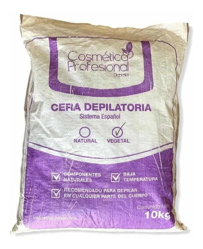 Cera X 10 Kg Vegetal Cosmetica Prof. Sist Español En Perlas