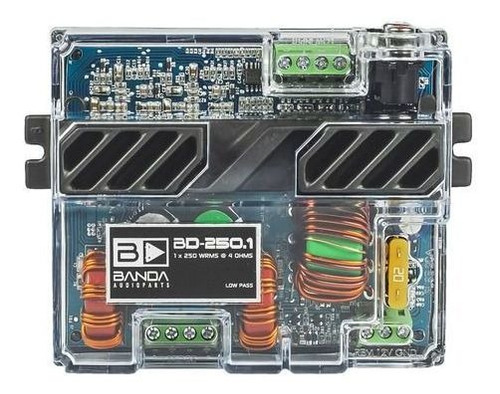 Imagem 1 de 3 de Módulo Amplificador Banda Audioparts Bd 250.1 250w 1 Canal