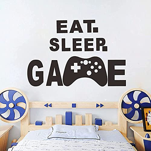 Calcomanías De Pared De Jugador Eat Sleep Game Control...