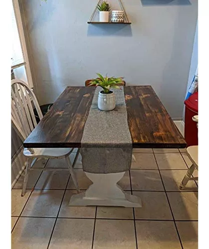 Camino de mesa Caminos de mesa de arpillera gris con camino de mesa con  borlas para mesa de centro, cubierta de tocador para mesa de comedor Caminos  de mesa grises Decoración de