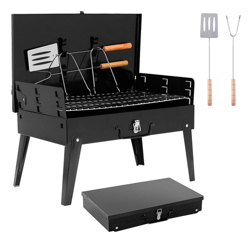 Parrilla Asador Plegable Con Accesorios Camping Portátil