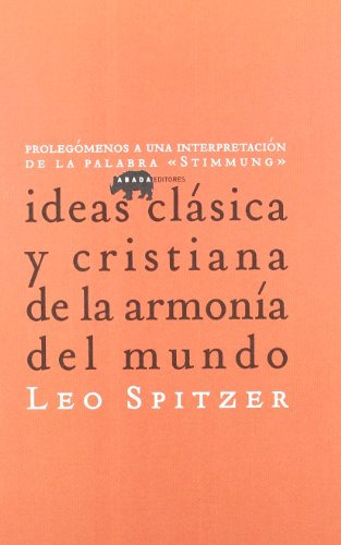 Libro Ideas Clásicas Y Cristiana De La Armonía Del Mundo De