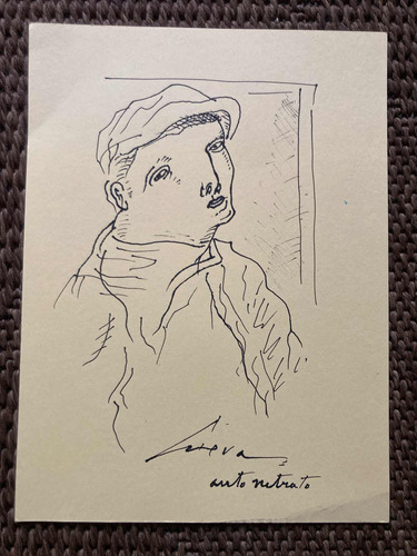 José Luis Cuevas, Autorretrato Original A Tinta Firmado