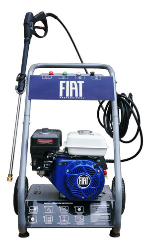 Hidrolavadora A Gasolina 6 Hp 2200psi Con Motor 4 Tiempos Color Gris Con Azul