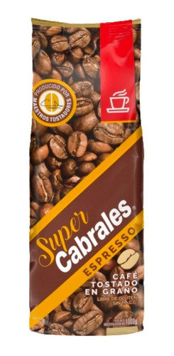 Cafe Super Espresso Tostado En Grano Cabrales 1k.