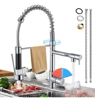 Comprar Grifo Monomando Fregadero Llave Mezcladora Tarja Cocina Flex Cobre 360 Flexible Extensible Tarja De Acero Inoxidable Muebles Para Baños Llaves Para Tarja Fregadero