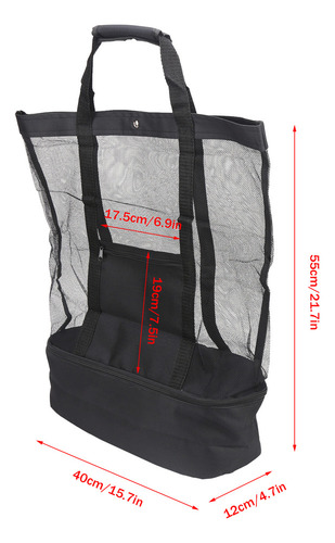 Bolsa De Malla Para Acampar Y Playa Con Bolsa De Refrigeraci