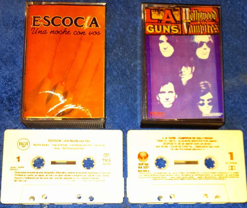 Escocia + L. A. Guns 2 Casettes Cae Rata Blanca Impecables