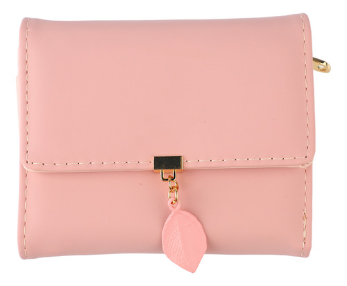 Cartera Corta De Múltiples Ranuras Pu Portátil Para Mujer